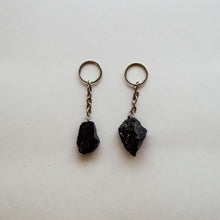 Load image into Gallery viewer, 2 Raw Black Tourmaline Keychain, for Protection