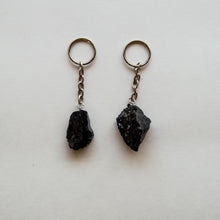 Load image into Gallery viewer, 2 Raw Black Tourmaline Keychain, for Protection