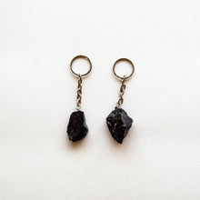 Load image into Gallery viewer, 2 Raw Black Tourmaline Keychain, for Protection