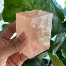Load image into Gallery viewer, Blush Pink Optical Calcite Stone, Connecting the Crown Chakra to the Heart Chakra