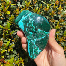Load image into Gallery viewer, Polished Blue Chrysocolla Crystal with Green Malachite Freeform