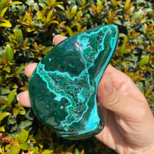 Load image into Gallery viewer, Polished Blue Chrysocolla Crystal with Green Malachite Freeform