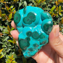 Load image into Gallery viewer, Freeform Blue Chrysocolla Stone with Green Malachite Pattern