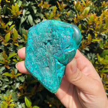 Load image into Gallery viewer, Freeform Blue Chrysocolla Stone with Green Malachite Pattern