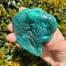 Load image into Gallery viewer, Freeform Blue Chrysocolla Stone with Green Malachite Pattern