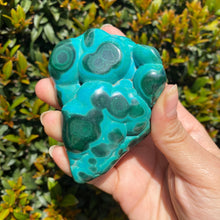 Load image into Gallery viewer, Freeform Blue Chrysocolla Stone with Green Malachite Pattern