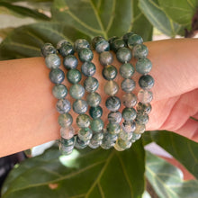 Load image into Gallery viewer, Green Moss Agate Bracelet for Prosperity & Wealth