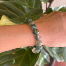 Load image into Gallery viewer, Green Moss Agate Bracelet for Prosperity & Wealth