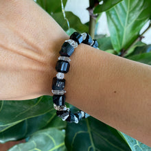 Load image into Gallery viewer, Raw High Grade Tourmaline & Quartz Crystal Bracelet for Protection & Energy Purification