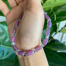 Load image into Gallery viewer, Natural Ruby and Petroleum Quartz Genuine Bracelet for Goal Setting & Deep Connection