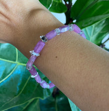 Load image into Gallery viewer, Natural Ruby and Petroleum Quartz Genuine Bracelet for Goal Setting & Deep Connection