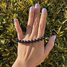 Load image into Gallery viewer, Black Obsidian Crystal Bead Bracelet for Protection & Truth
