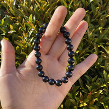 Load image into Gallery viewer, Black Obsidian Crystal Bead Bracelet for Protection & Truth
