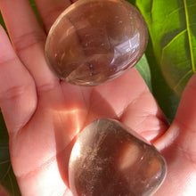 Load image into Gallery viewer, Polished Smoky Quartz Tumbled Palm Stones for Grounding & Balance