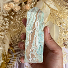 Load image into Gallery viewer, Blue Aragonite Tower for Patience & Acceptance