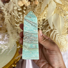 Load image into Gallery viewer, Blue Aragonite Tower for Patience & Acceptance