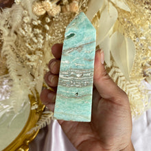 Load image into Gallery viewer, Blue Aragonite Tower for Patience & Acceptance