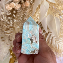 Load image into Gallery viewer, Blue Aragonite Tower for Patience & Acceptance
