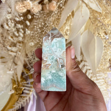 Load image into Gallery viewer, Blue Aragonite Tower for Patience & Acceptance