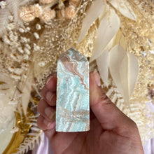Load image into Gallery viewer, Blue Aragonite Tower for Patience & Acceptance