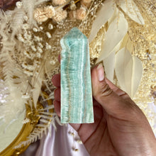 Load image into Gallery viewer, Blue Aragonite Tower for Patience & Acceptance