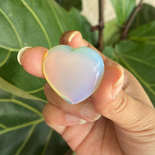 Load image into Gallery viewer, Polished Opalite Heart for Anxiety & Good Fortune