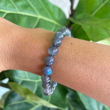 Load image into Gallery viewer, Labradorite Crystal Bead Bracelet for Intuition & Trust in the Universe