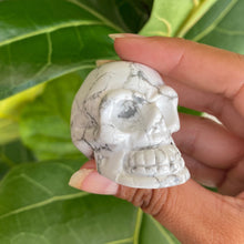 Load image into Gallery viewer, White Howlite Skull Carving