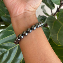 Load image into Gallery viewer, Hematite Crystal Bead Bracelet for Grounding & Calmness