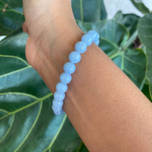 Load image into Gallery viewer, Blue Angelite Crystal Bead Bracelet for Growth & Communication