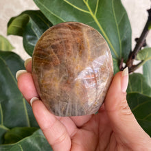 Load image into Gallery viewer, Polished Peach Black Moonstone Crystal Freeform from Madagascar