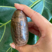 Load image into Gallery viewer, Polished Peach Black Moonstone Crystal Freeform from Madagascar