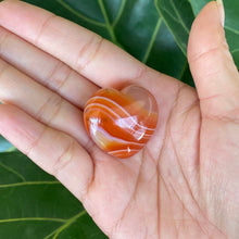 Load image into Gallery viewer, Orange Carnelian Polished Heart Palm Stone for Courage & Confidence