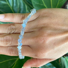 Load image into Gallery viewer, Labradorite Flower Beaded Stretch Bracelet for Intuition & Trust in the Universe