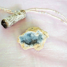 Load image into Gallery viewer, Celestite Crystal Cave, for Serenity & Peace