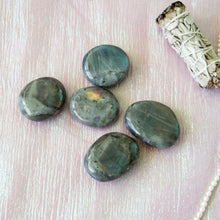 Load image into Gallery viewer, Labradorite Palm Stones, for Transformation & Spiritual Ascension