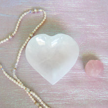 Load image into Gallery viewer, Polished White Selenite Crystal Heart, for Cleansing & Charging