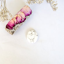 Load image into Gallery viewer, White Howlite Pocket Stone, for Stress & Anger