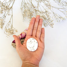 Load image into Gallery viewer, White Howlite Pocket Stone, for Stress & Anger