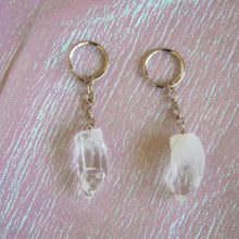 Load image into Gallery viewer, Raw Clear Quartz Point Keychain, for Clarity & Energy Amplification