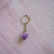 Load image into Gallery viewer, Raw Purple Amethyst Crystal Keychain, for Spiritual Protection