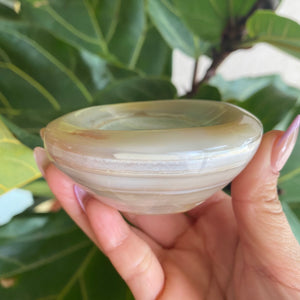 Small Natural Agate Stone Crystal Bowl