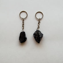 Load image into Gallery viewer, 2 Raw Black Tourmaline Keychain, for Protection