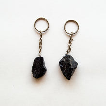 Load image into Gallery viewer, 2 Raw Black Tourmaline Keychain, for Protection