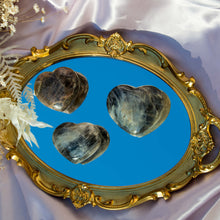 Load image into Gallery viewer, Black Moonstone Heart Crystals for your Intuition