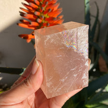 Load image into Gallery viewer, Blush Pink Optical Calcite Stone, Connecting the Crown Chakra to the Heart Chakra