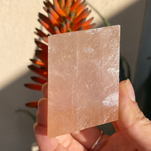 Load image into Gallery viewer, Blush Pink Optical Calcite Stone, Connecting the Crown Chakra to the Heart Chakra