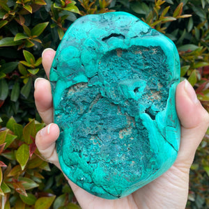 Large Blue Chrysocolla with Green Malachite Freeform Polished Stone