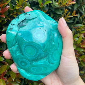 Large Blue Chrysocolla with Green Malachite Freeform Polished Stone