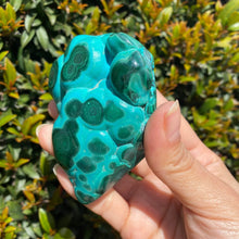 Load image into Gallery viewer, Freeform Blue Chrysocolla Stone with Green Malachite Pattern